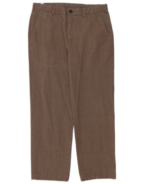 Pantaloni chino 346 drepti pentru bărbați Brooks Brothers, L34 L29, bumbac maro