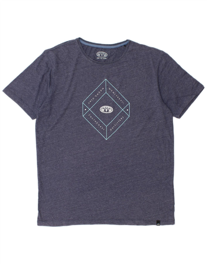 Tricou grafic pentru bărbați ANIMAL Top mare din poliester bleumarin