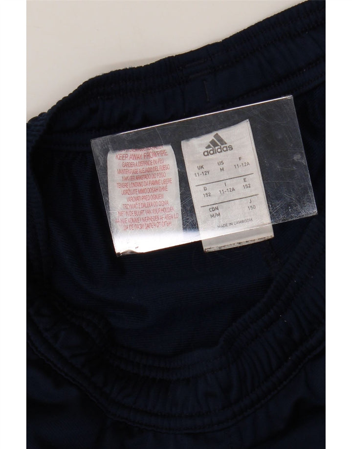 Pantaloni de trening ADIDAS pentru baieti 11-12 ani poliester bleumarin