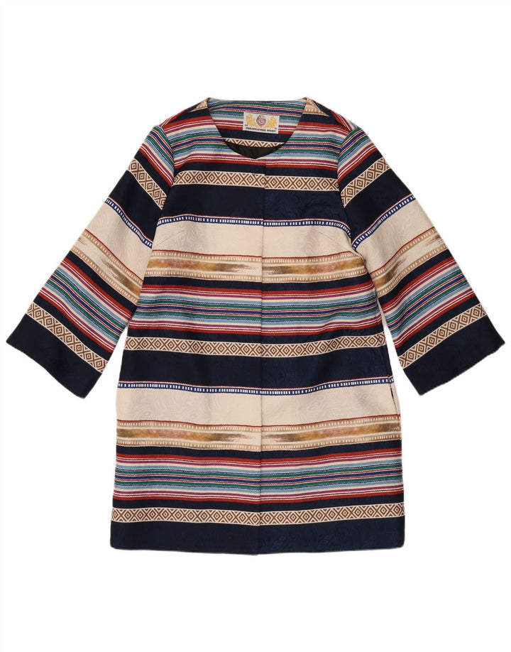 Pardesiu Christopher Wren pentru femei UK 12 Medium Bleumarin Retro Geometric