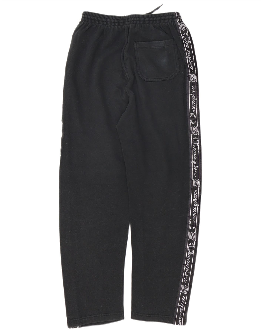 Pantaloni de trening grafic pentru bărbați CHAMPION, bumbac mediu negru