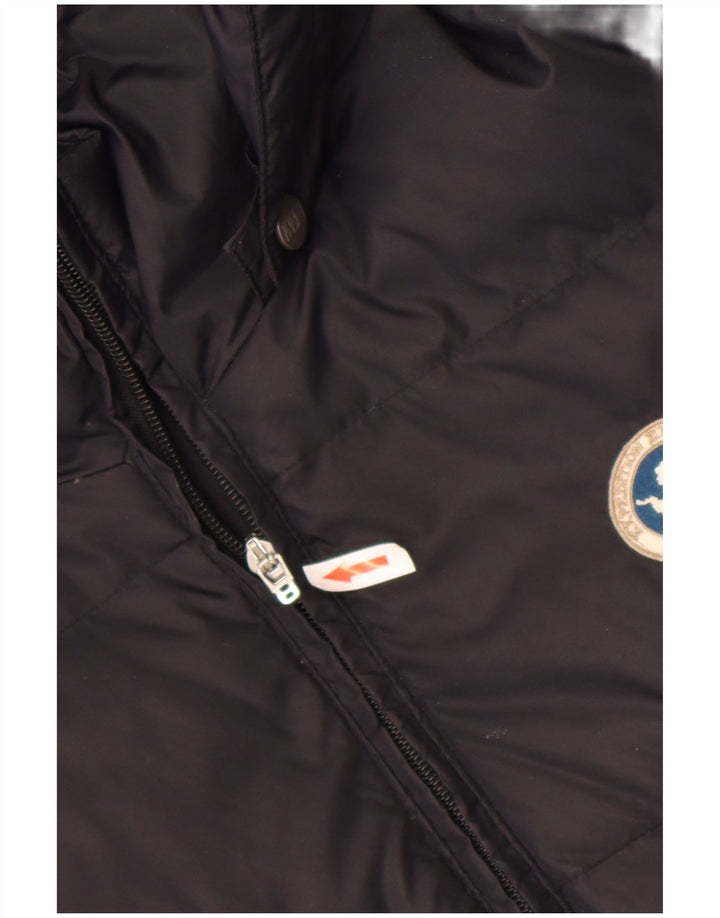 Jachetă căptușită cu glugă pentru bărbați Napapijri UK 38 Medium Black