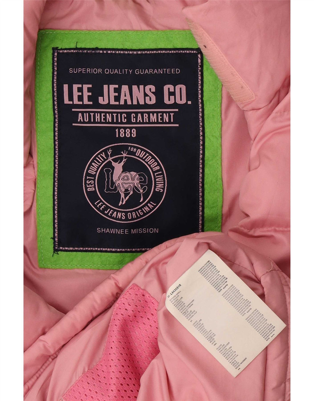 Gilet căptușit pentru femei Lee UK 16, mare, roz, poliester