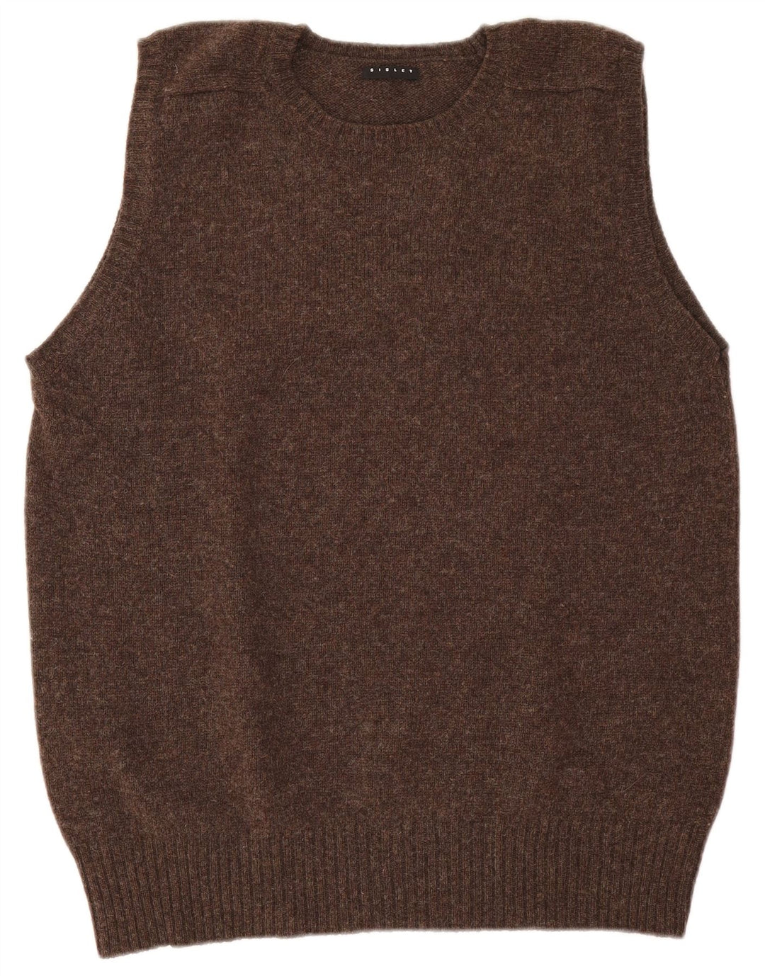Sisley Mens Vest Tank Top XL Brown Lână virgină