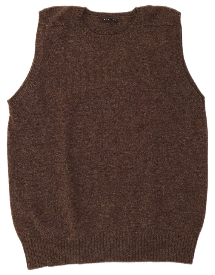 Sisley Mens Vest Tank Top XL Brown Lână virgină
