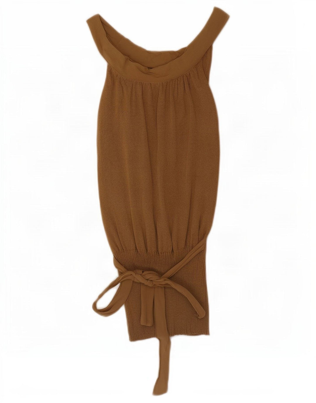 Top pentru femei Massimo Dutti cu umăr dezactivat UK 14, mare, maro, viscoză
