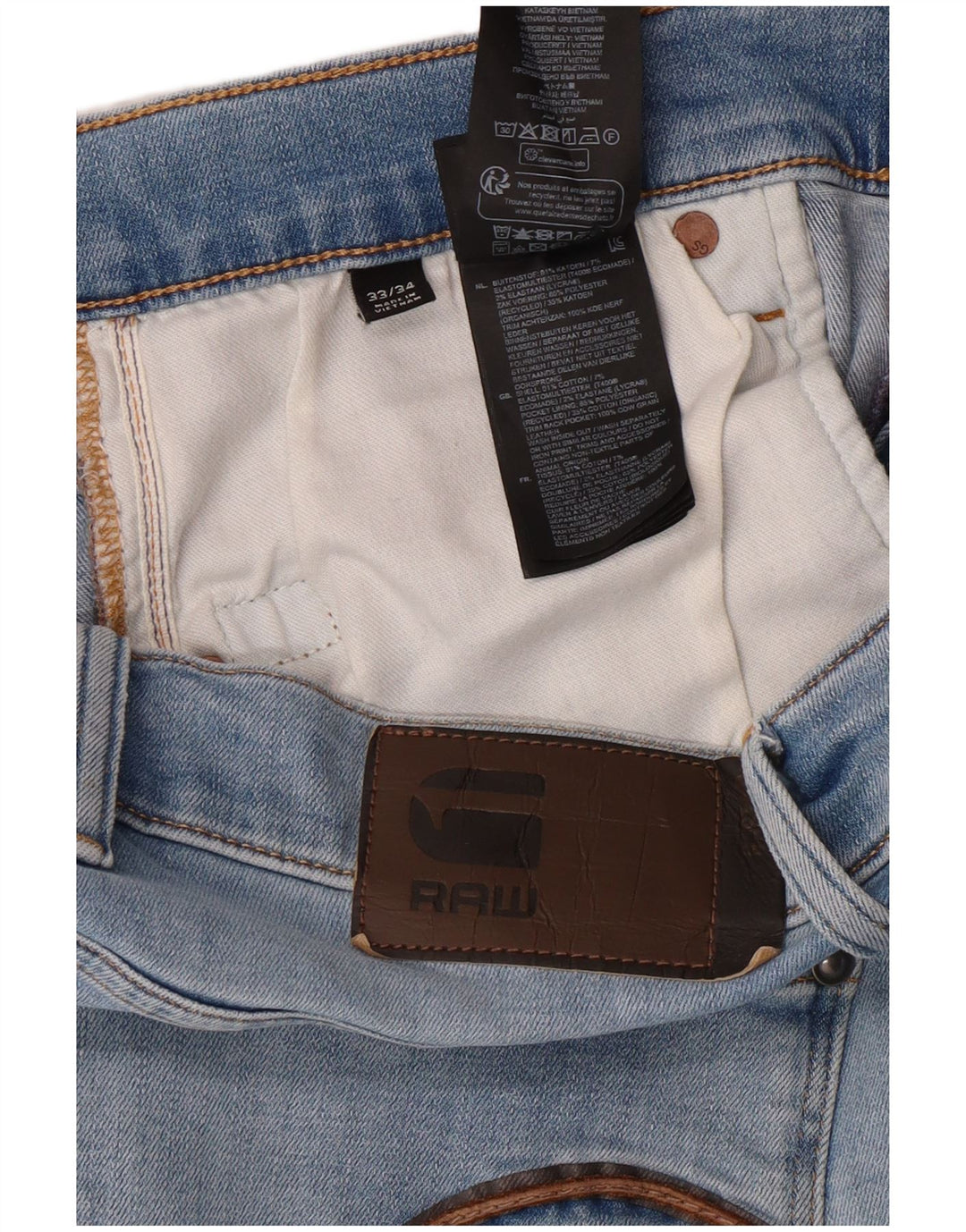 Blugi skinny pentru bărbați G-STAR W33 L34 Bumbac albastru