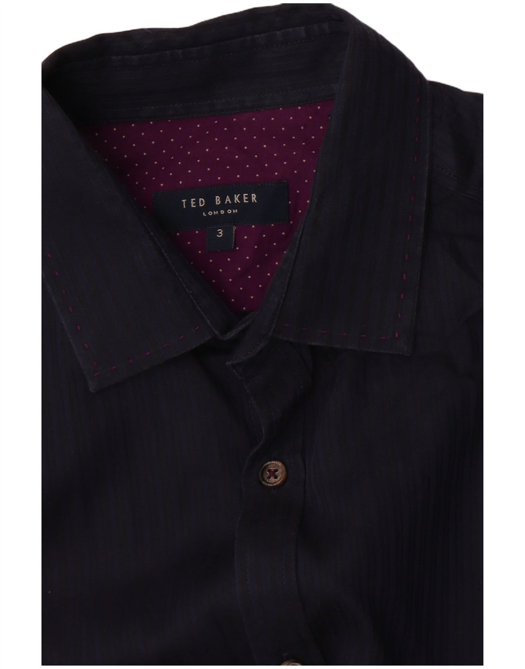 Cămașă pentru bărbați Ted Baker Mărimea 3, mediu, bleumarin, bumbac cu dungi