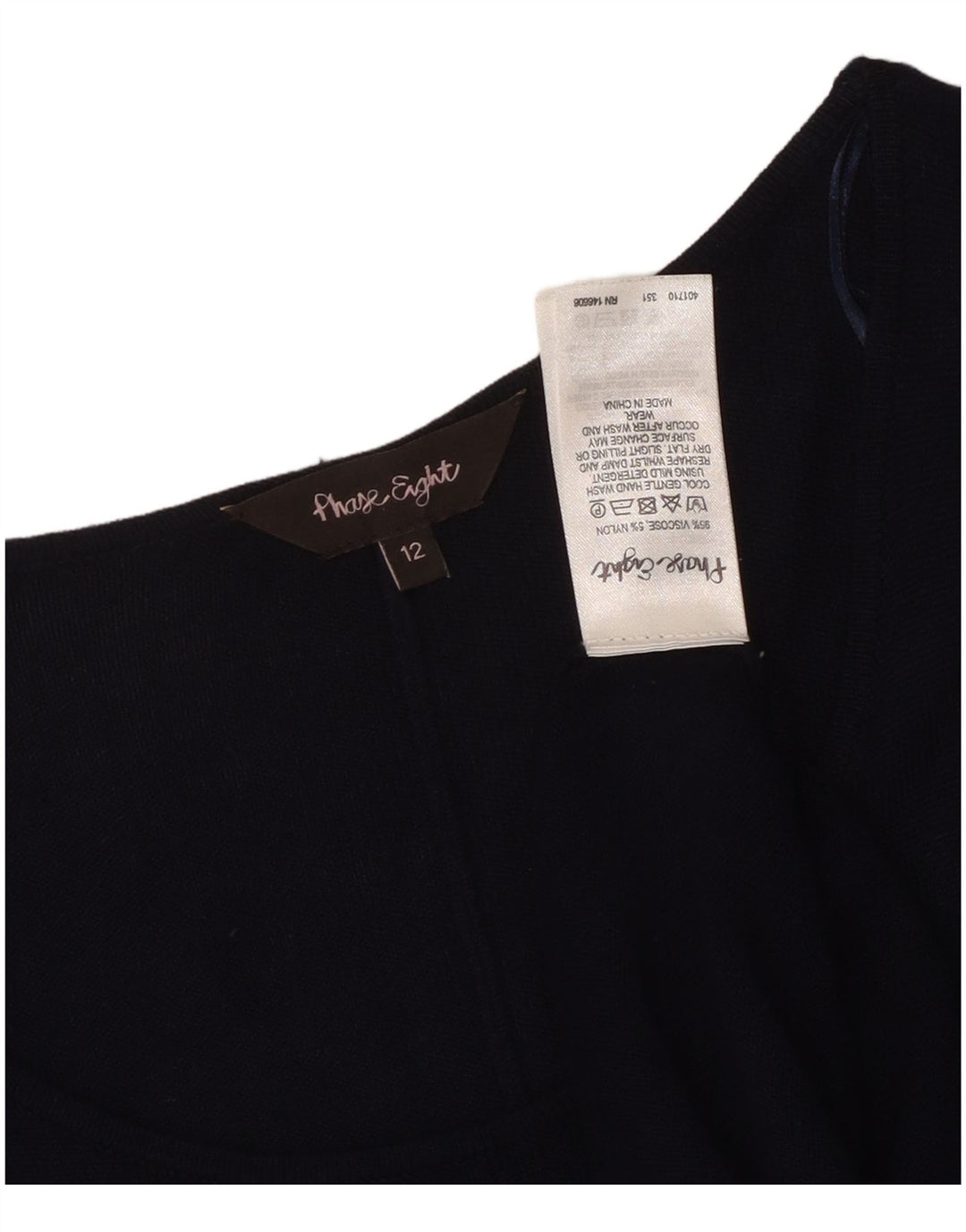 PHASE EIGHT Bluză cu mânecă lungă pentru femei UK 12 Medium Bleumarin Viscoză