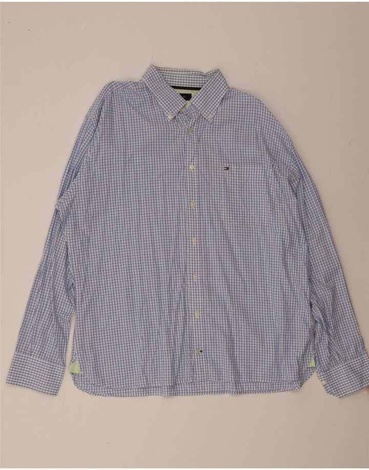 Cămașă pentru bărbați Tommy Hilfiger 2XL, bumbac cu carouri albastre