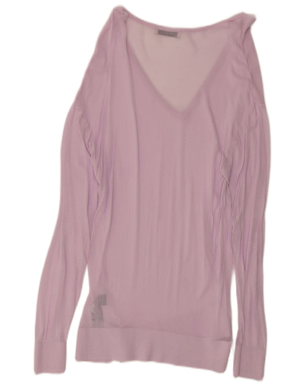 Bluză cu vedere prin cap pentru femei Zara UK 10 Small Pink Viscose