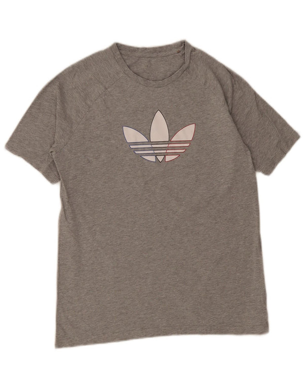 Tricou grafic Adidas pentru femei Top UK 10 Small Grey Bumbac