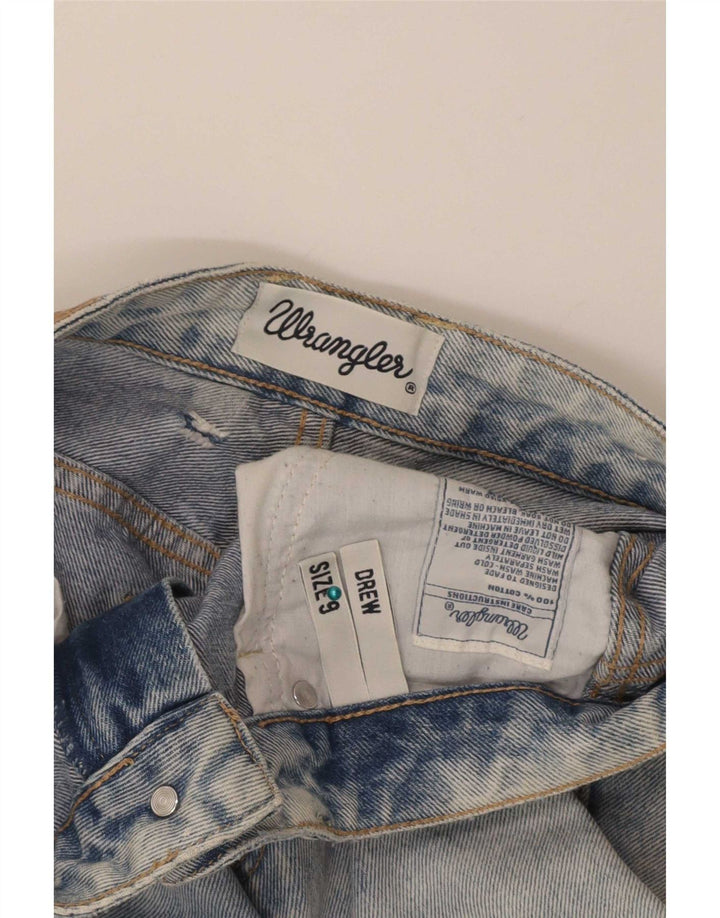 Blugi conici învechiți Drew Wrangler pentru femei US 9 Medium W28 L28 Albastru
