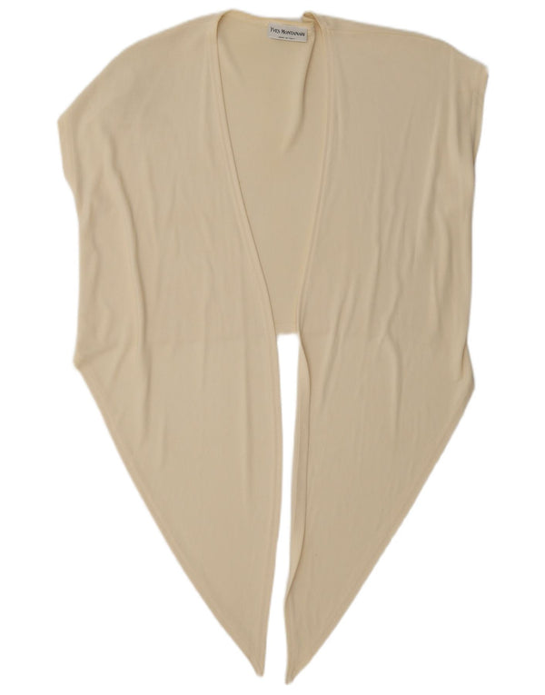 Top bolero fără mâneci vintage pentru femei UK 16, mare, alb