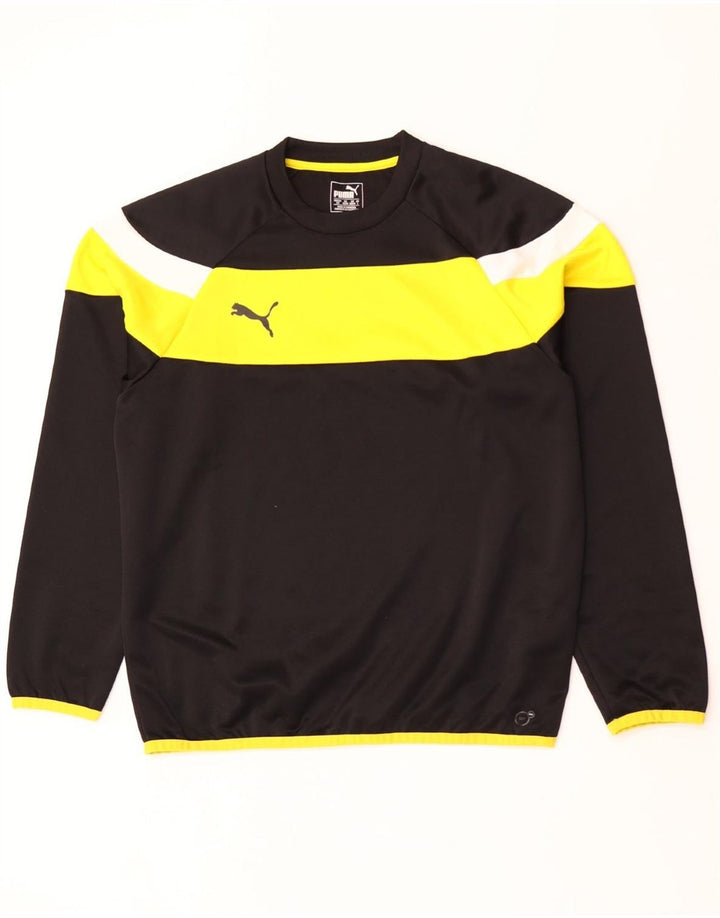 Top pentru bărbați Puma cu mânecă lungă, mare, negru, poliester color bloc