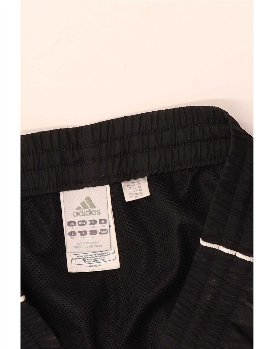 Pantaloni de trening Adidas pentru femei UK 12 Poliester mediu negru