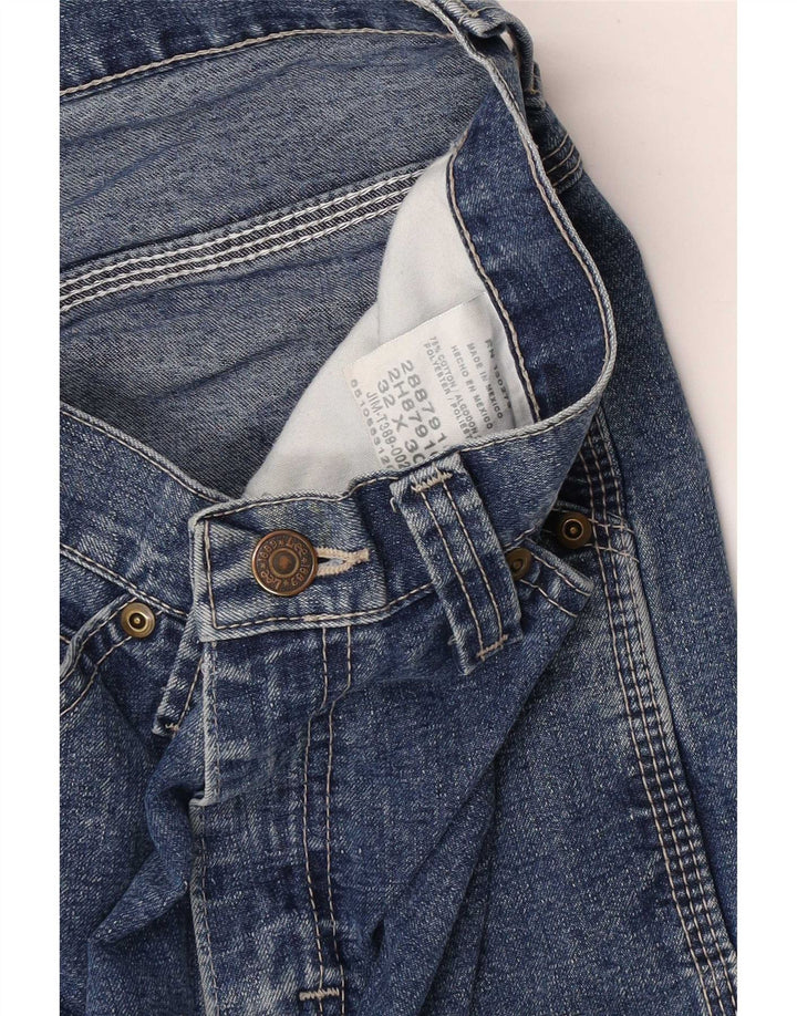 Blugi drepti cargo pentru femei Lee W32 L30 bumbac floral albastru