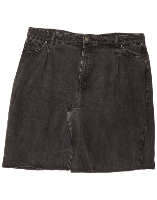 Fusta de blugi pentru femei John Lewis UK 18 XL W38 bumbac negru