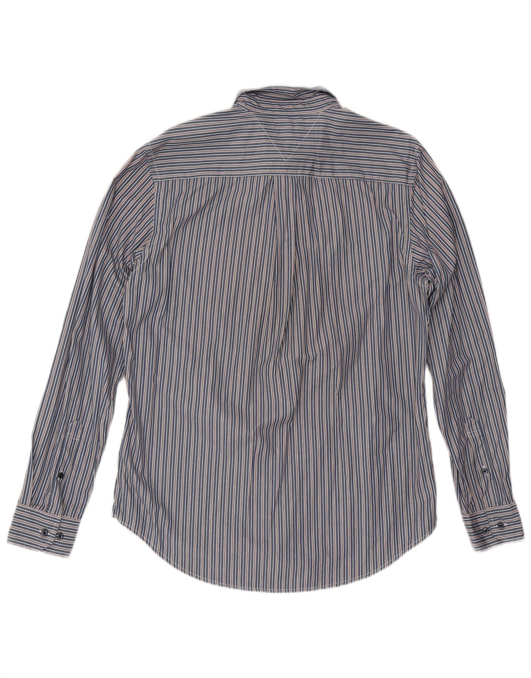 Cămașă personalizată pentru bărbați Tommy Hilfiger, bumbac cu dungi, albastru marin mediu