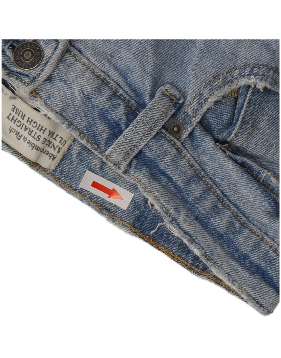 ABERCROMBIE & FITCH Blugi drepti pentru femei US 6 Medium W28 L24 Albastru