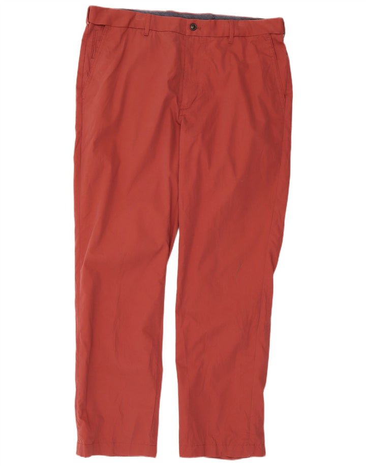 Marks & Spencer Pantaloni chino pentru bărbați, Blue Harbour, cu ajustare normală, L38 L31, roșu