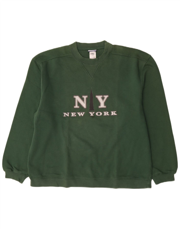 Pulover grafic pentru bărbați Reebok, bumbac verde 2XL