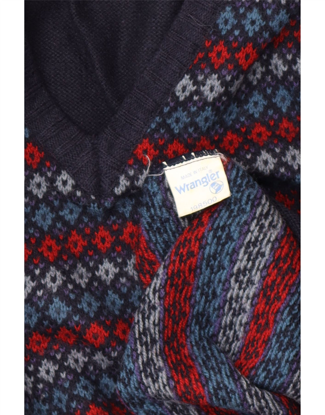 WRANGLER Vestă pentru bărbați Tank Top Mediu Bleumarin Lână Argyle/Diamond