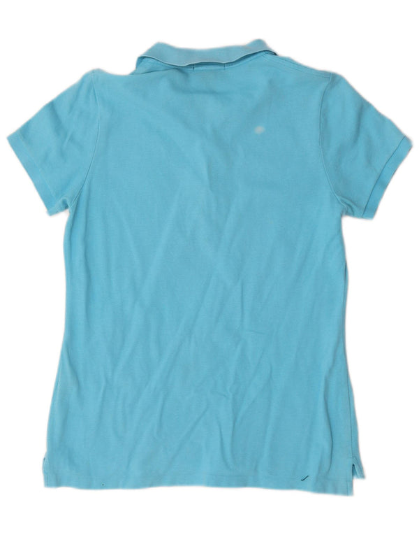 Polo slim pentru femei Ralph Lauren UK 14 mare, albastru, bumbac