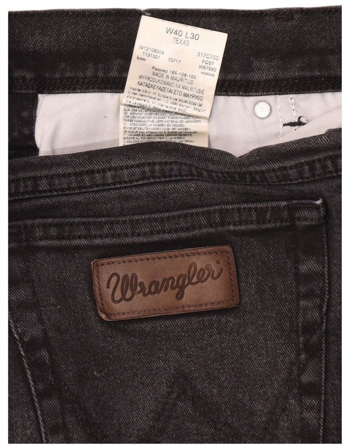Blugi drepte pentru bărbați Wrangler Texas W40 L30 bumbac gri