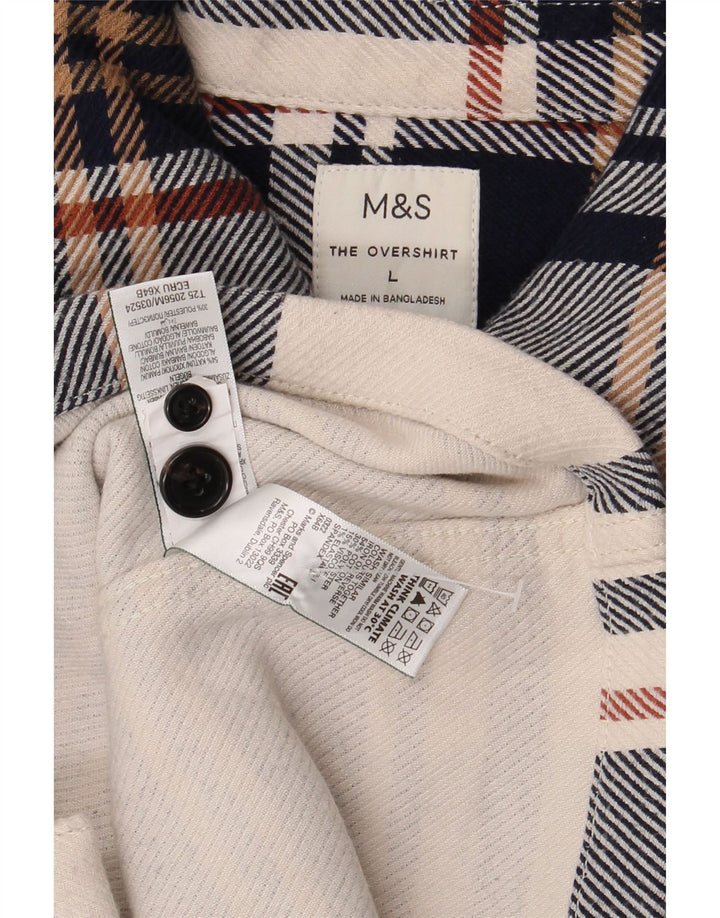 Cămașă pentru bărbați Marks & Spencer Cămașă de flanel mare, multicoloră