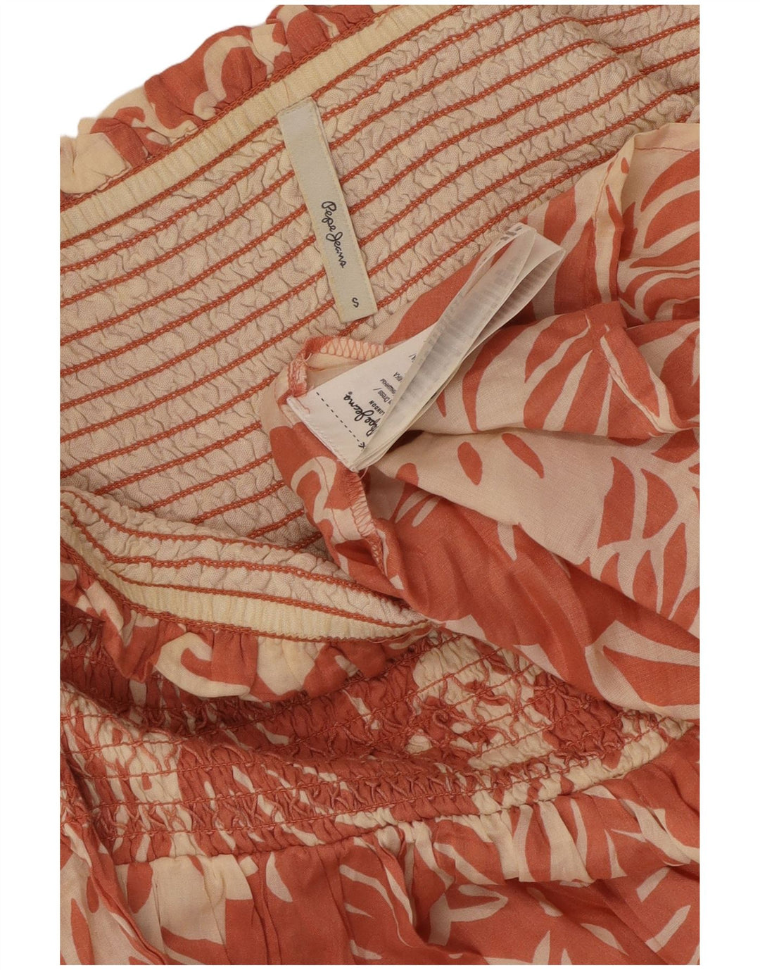 Rochie de damă PEPE JEANS cu umăr dezactivat UK 8 mic roz, viscoză florală