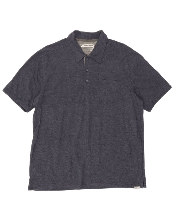 Cămașă polo Eddie Bauer pentru bărbați, mare, albastru bleumarin, bumbac