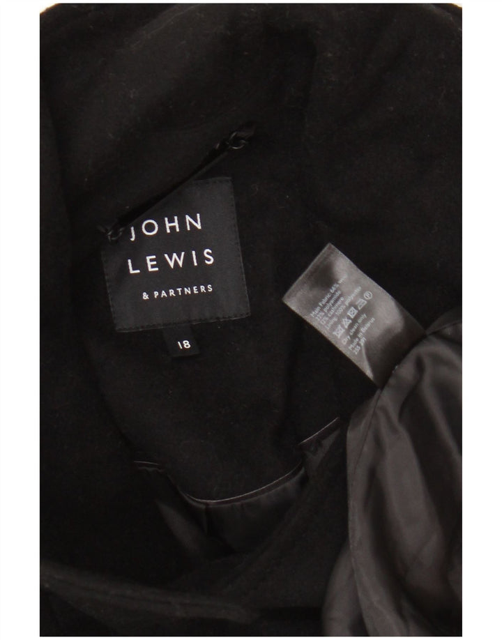 Palton supradimensionat pentru femei John Lewis UK 18 XL Lână neagră