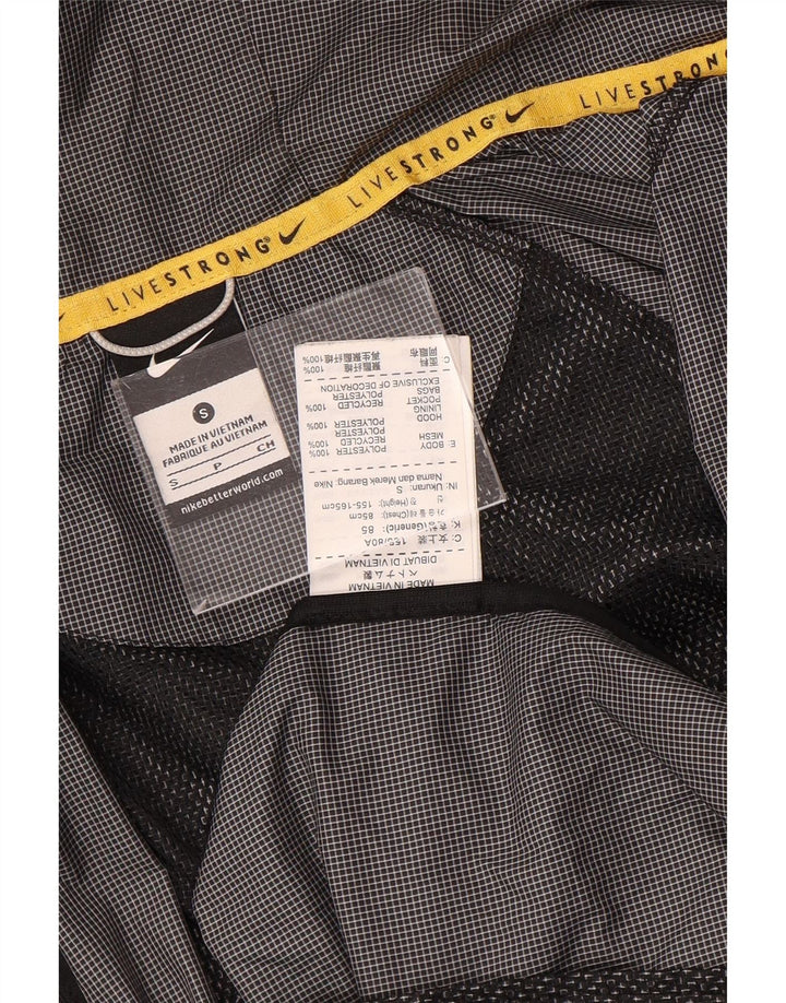 Jachetă de ploaie cu glugă Nike pentru bărbați UK 36 Poliester Vichy Gri mic