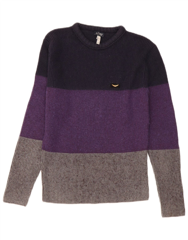 Pulover pentru bărbați Armani Jeans cu decolteu rotund, mic, multicolor