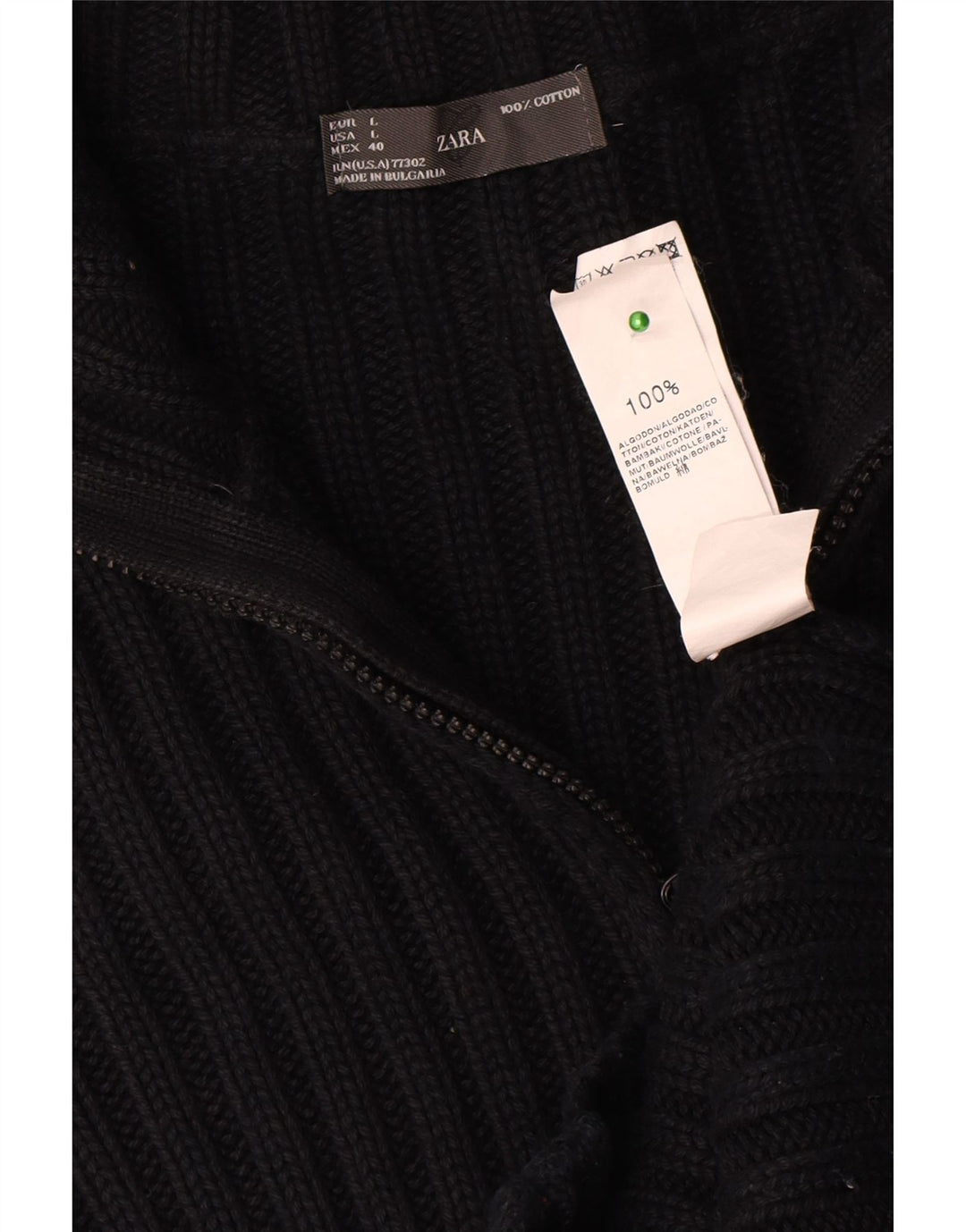 Pulover cardigan pentru bărbați Zara, mare, bleumarin, bumbac