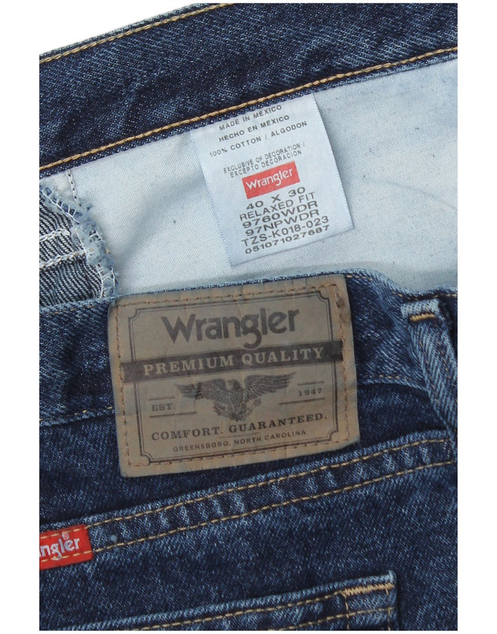 Blugi drepti pentru bărbați Wrangler W40 L30 bumbac bleumarin