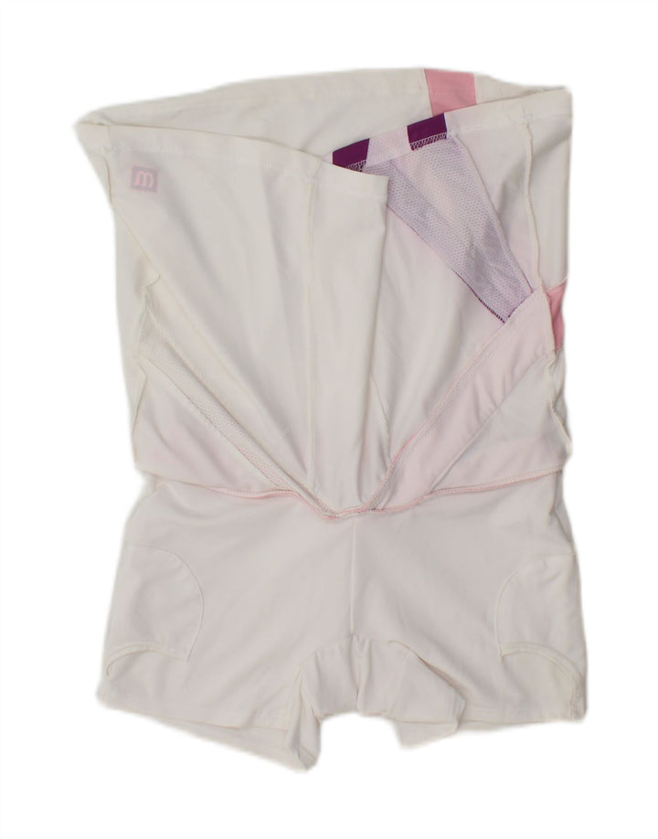 WILSON Womens Skort UK 12 Medium  White Colourblock Polyester Vintage Wilson and Second-Hand Wilson from Messina Hembry 