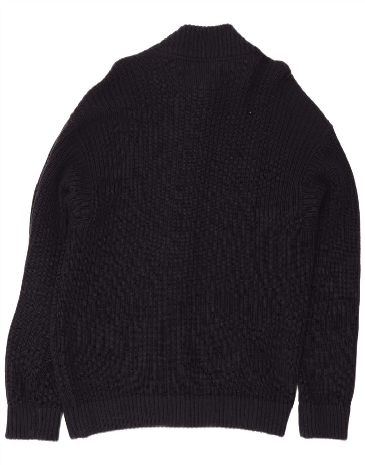 Pulover cardigan pentru bărbați Sea & Sky, mare, lână bleumarin