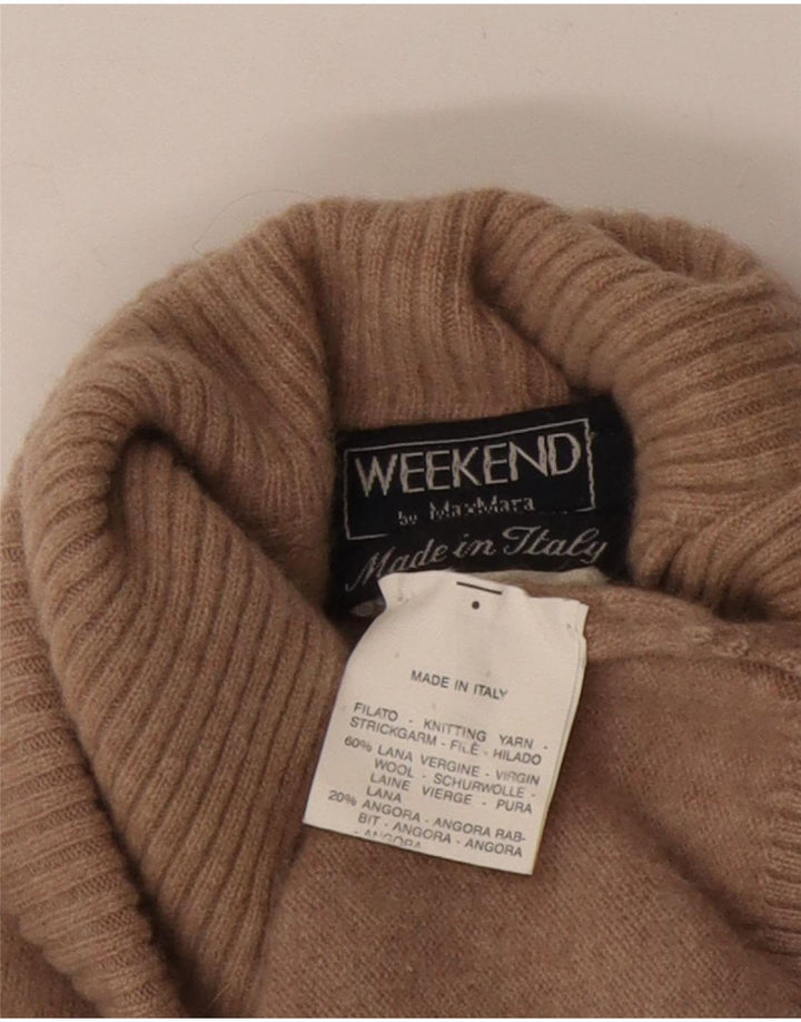 Max Mara Pulover pentru femei de weekend cu gât rulat UK 12 Bej mediu