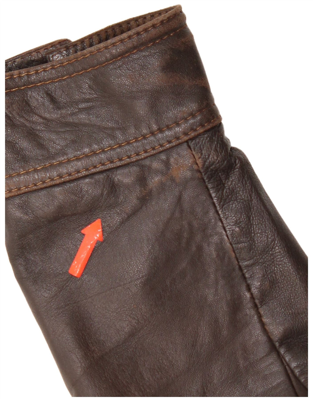 Jachetă de piele vintage pentru bărbați UK 42 XL din piele maro