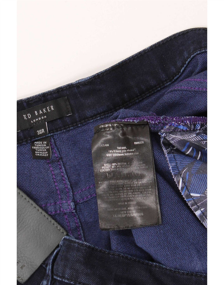 Blugi drepti pentru bărbați Ted Baker, cu ajustare normală, W36 L31, bumbac albastru