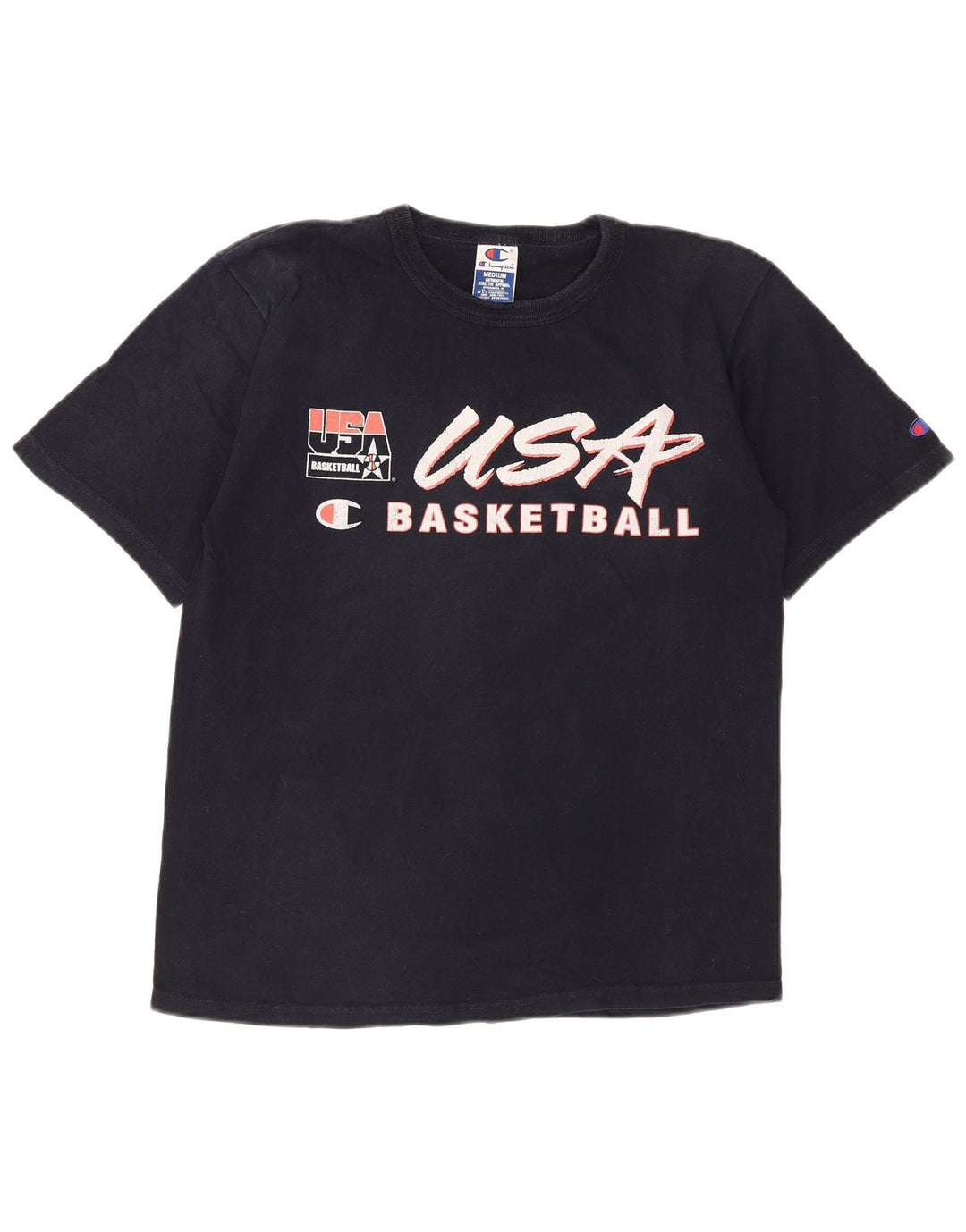 Tricou grafic pentru bărbați Champion Top mediu din bumbac bleumarin