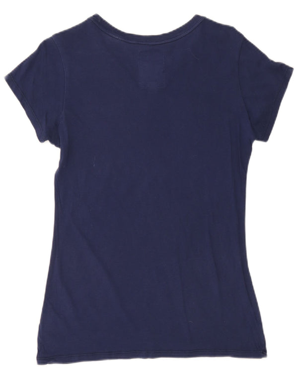 Tricou grafic pentru femei G-Star Slim Fit Top UK 14 Mediu Bumbac bleumarin