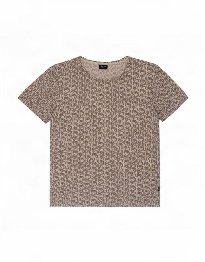 Tricou grafic Joop pentru bărbați Top din bumbac gri mediu