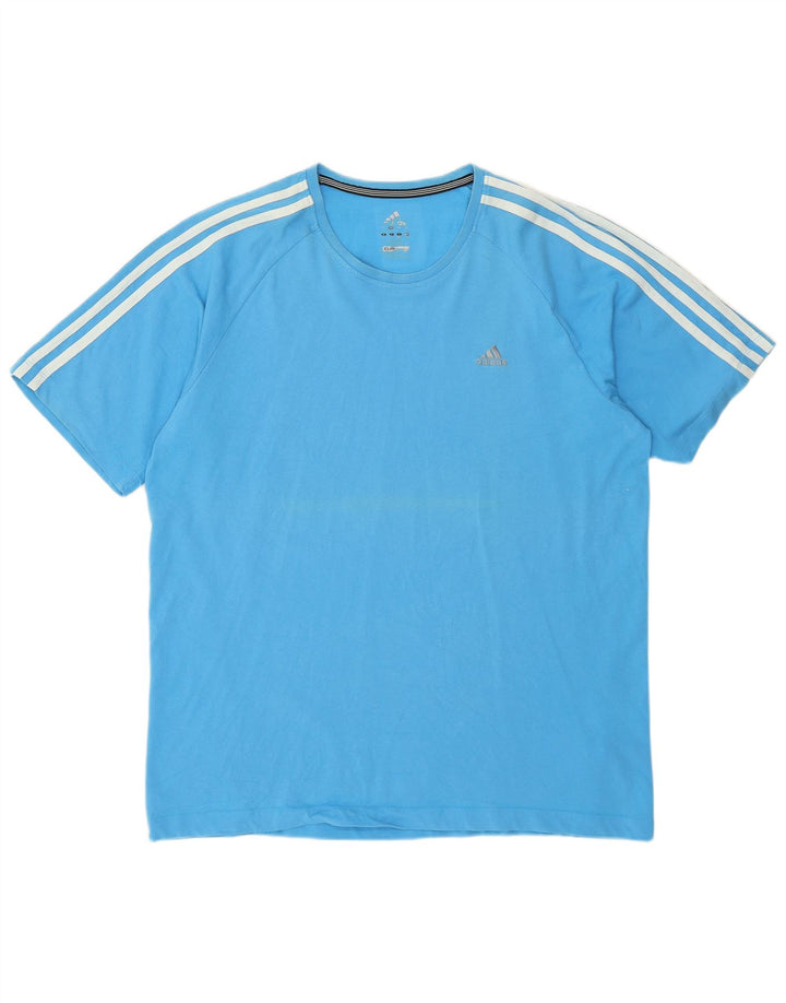 Tricou Adidas Climalite pentru bărbați Top mare din bumbac albastru