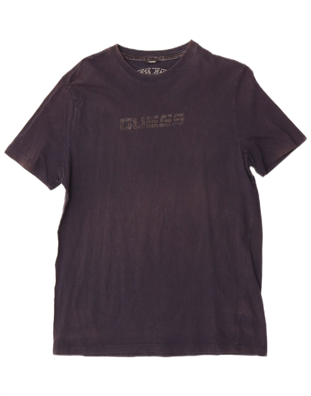 Tricou cu grafică obișnuită Guess pentru bărbați Top mare din bumbac bleumarin