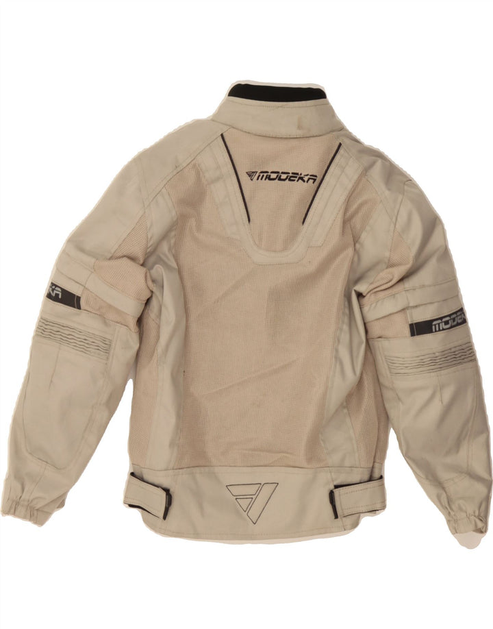 MODEKA Boys Motorcycle Racer Jacket 9-10 Years Beige Polyester Vintage Modeka and Second-Hand Modeka from Messina Hembry 