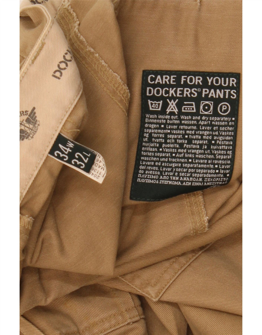 Pantaloni cargo drepti pentru bărbați Dockers W34 L32 bej