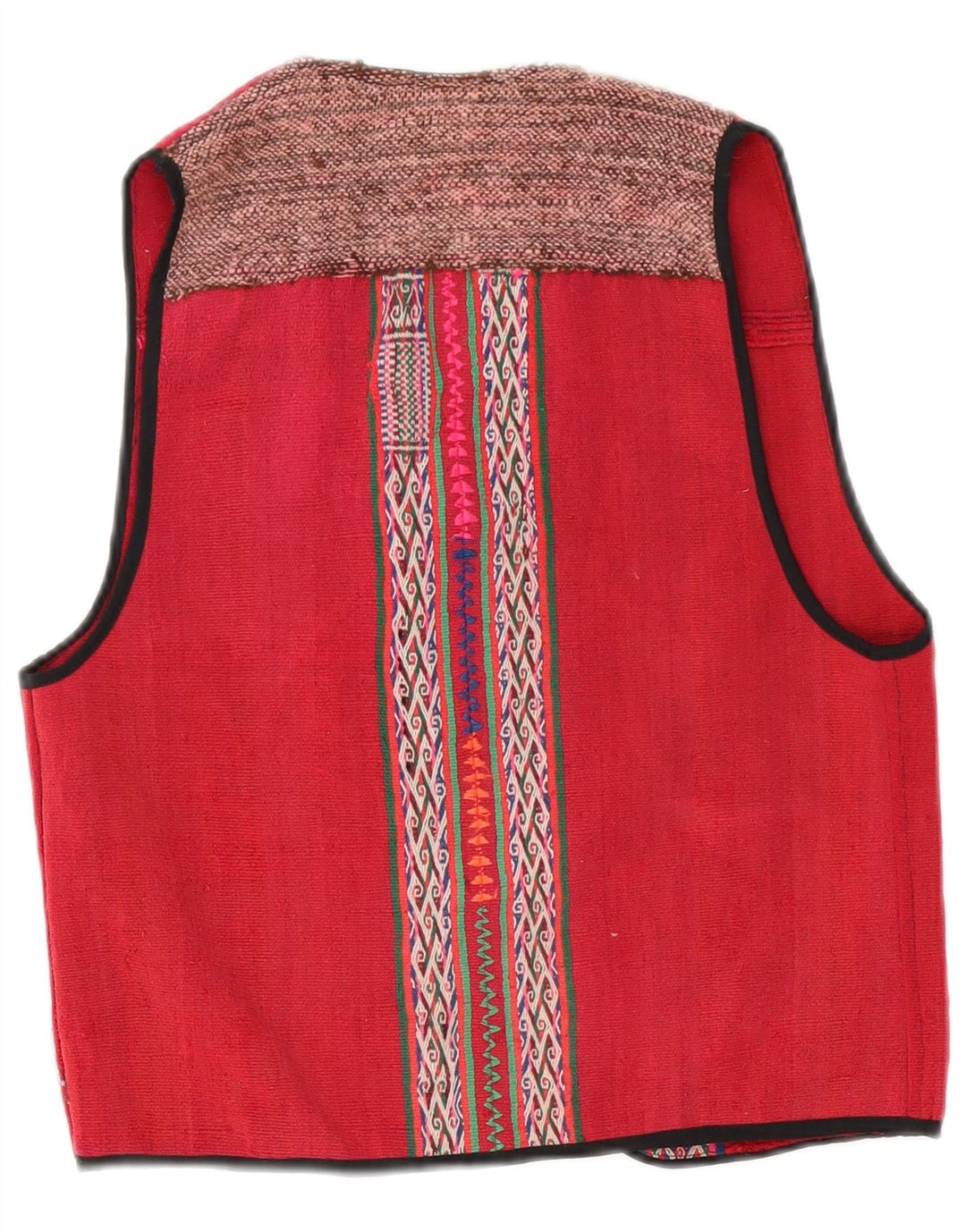 Vestă vintage pentru femei UK 12 Medium Red Geometric
